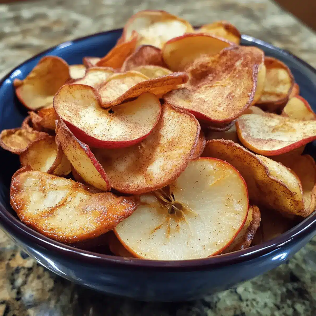 Baked Apple Chips with Cinnamon