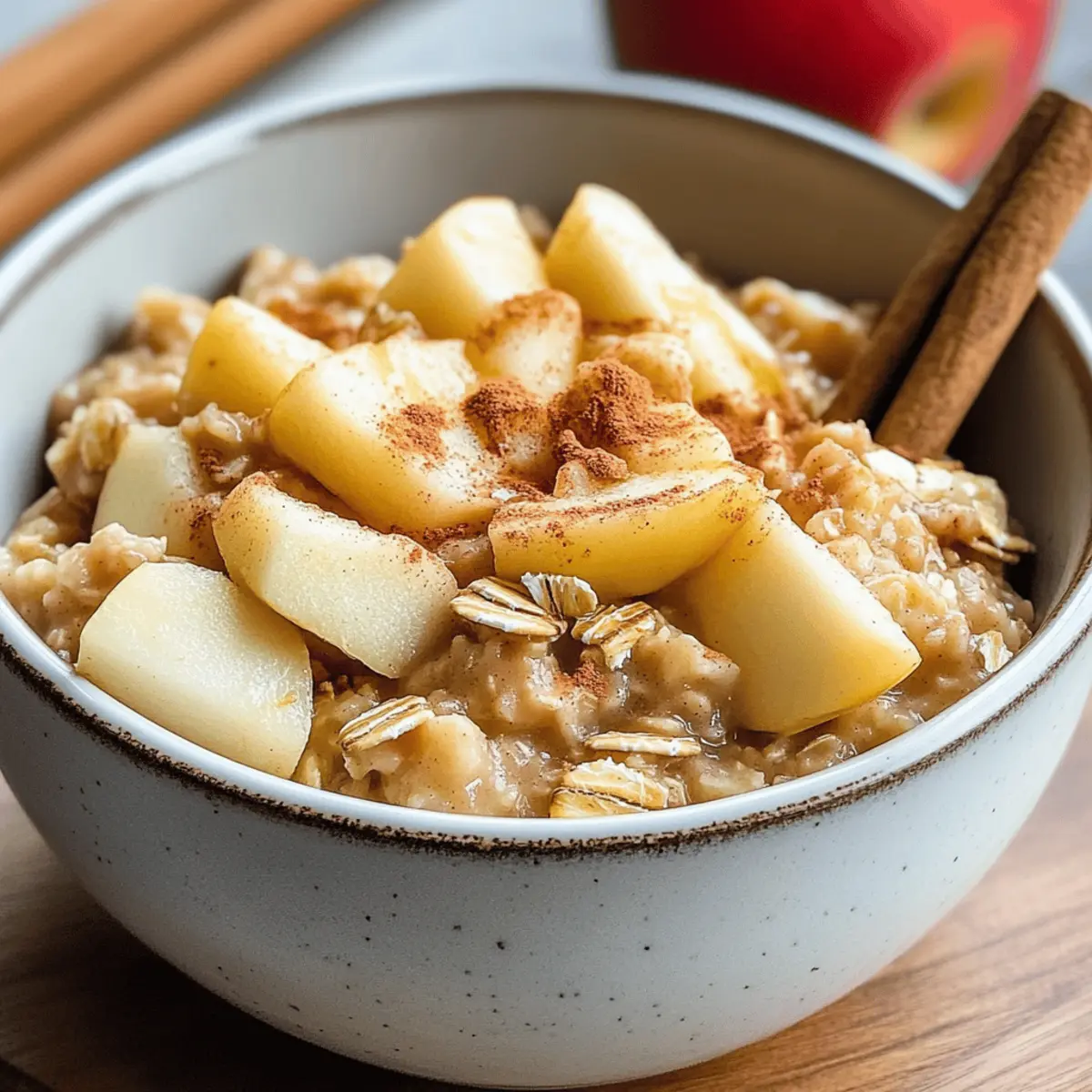 Healthy Apple Cinnamon Oatmeal