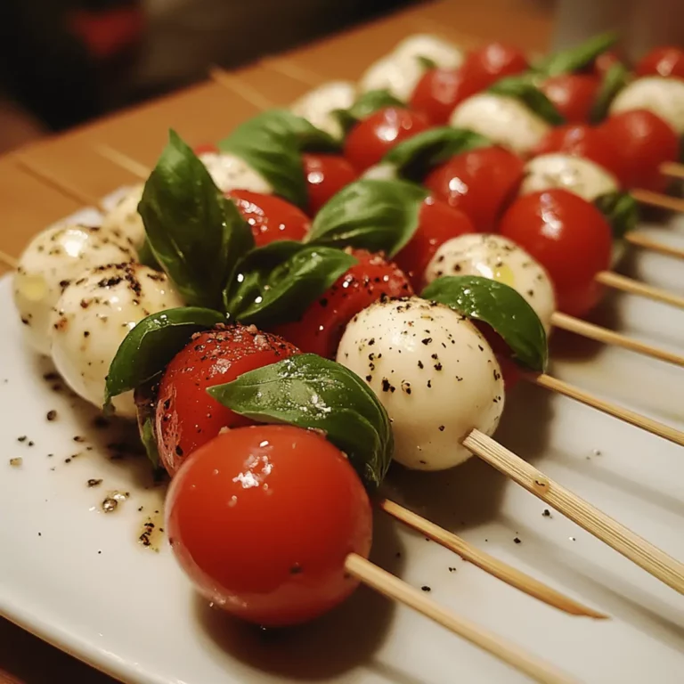 Mini Caprese Skewers with Basil