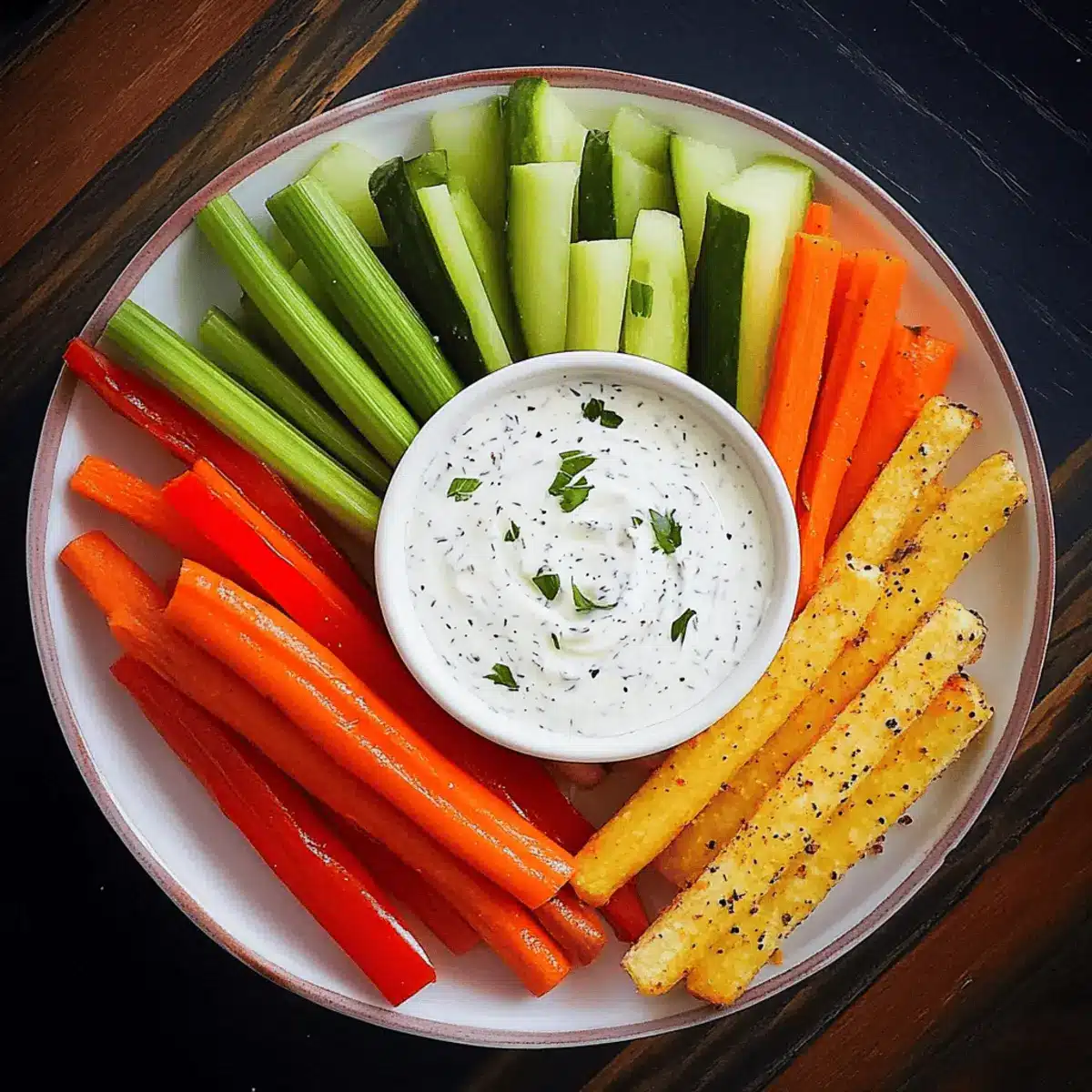 Veggie Sticks with Greek Yogurt Dip