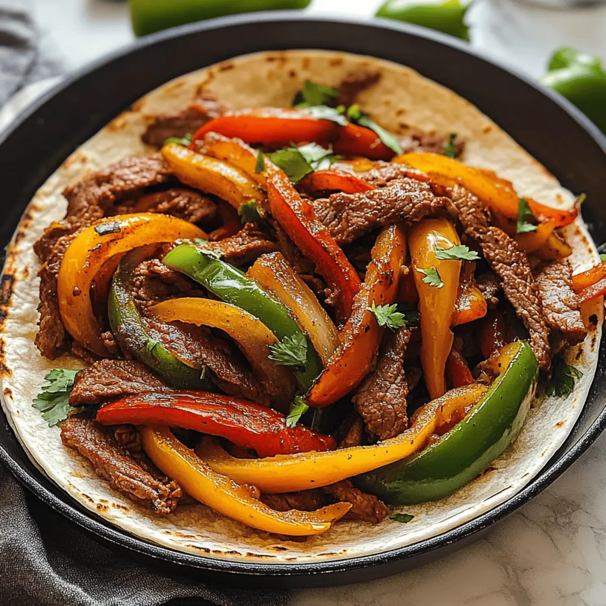 Beef and Bell Pepper Fajitas