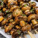 Miso Glazed Mushroom Skewers