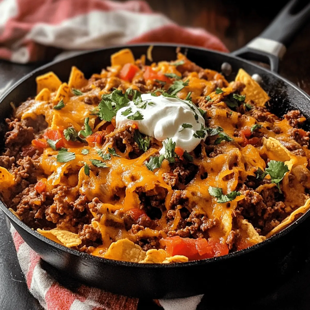 Quick Beef Taco Skillet