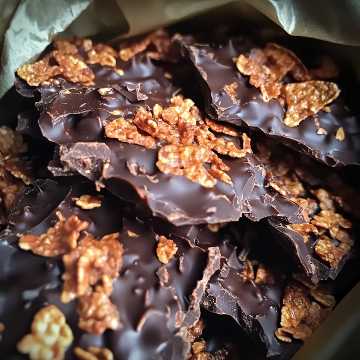 Easy No Bake Chocolate Cornflake Clusters